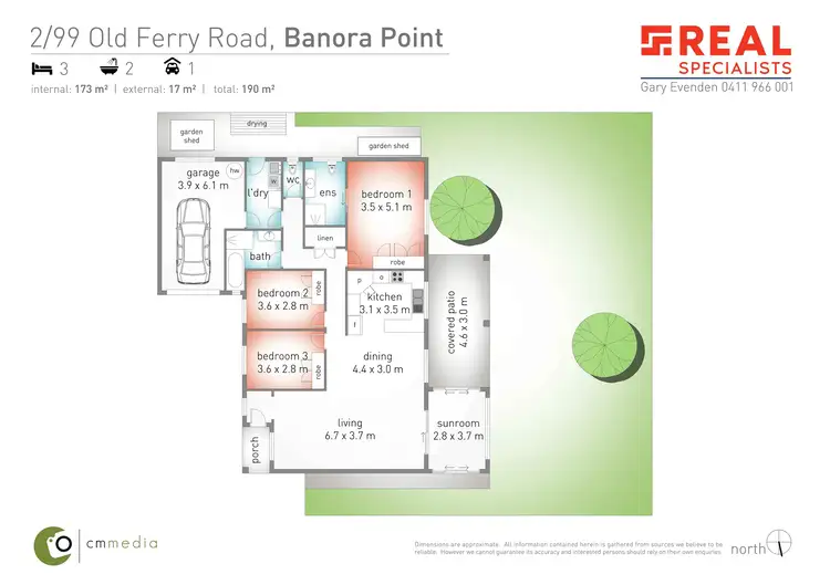 Floorplan of Homely semi-detached listing, 2/99 Old Ferry Road, Banora Point NSW 2486