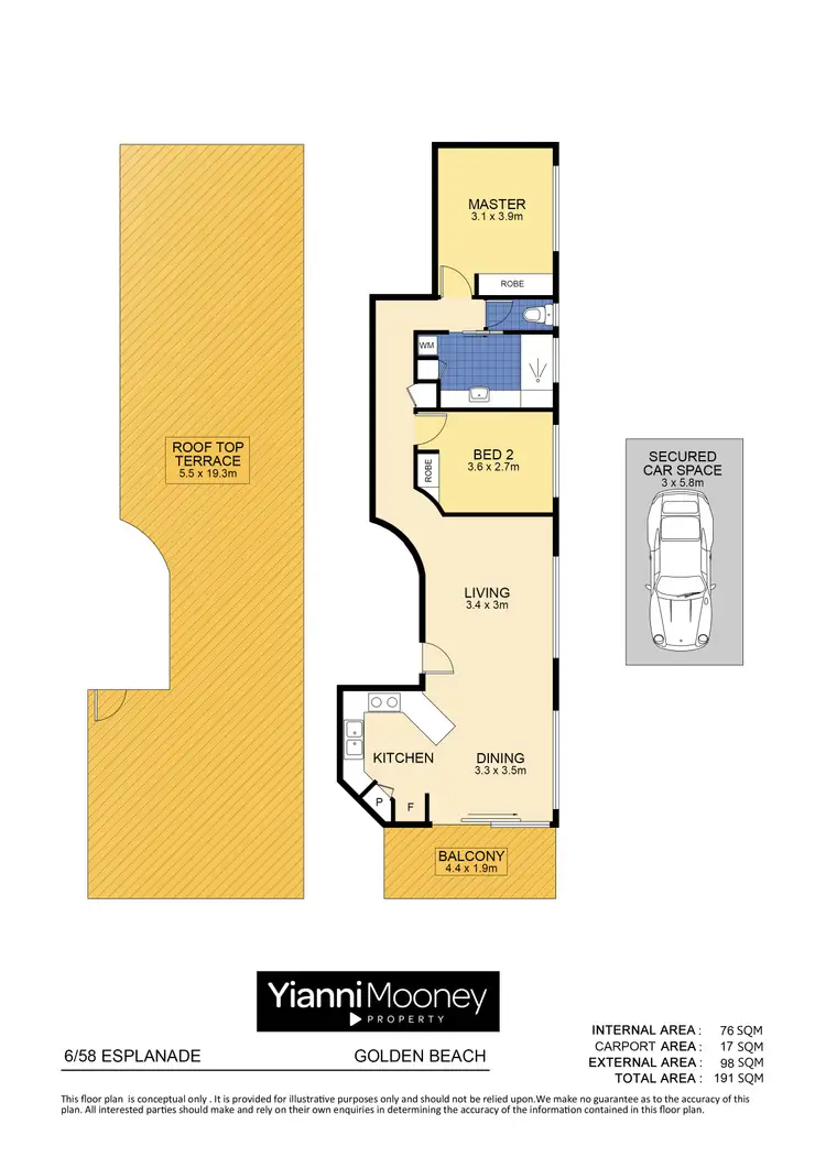 Floorplan of Homely apartment listing, 6/58 Esplanade, Golden Beach QLD 4551