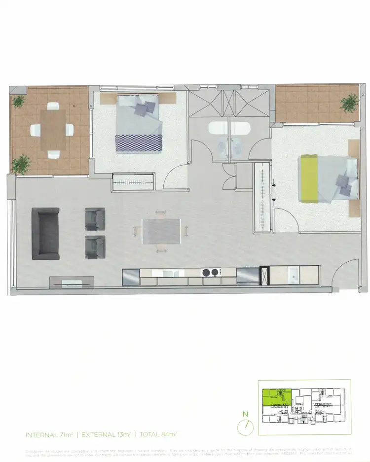 Floorplan of Homely apartment listing, 22 Lather Street, Southport QLD 4215