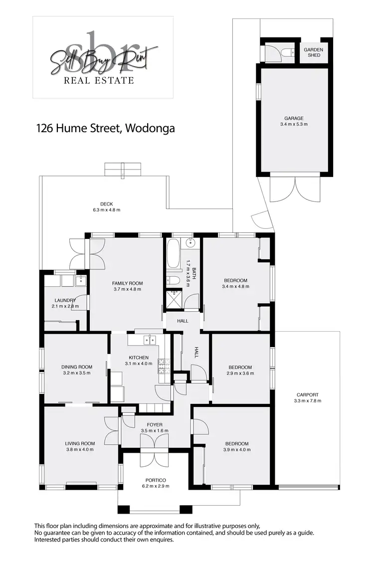 Floorplan of Homely house listing, 126 HUME STREET, Wodonga VIC 3690
