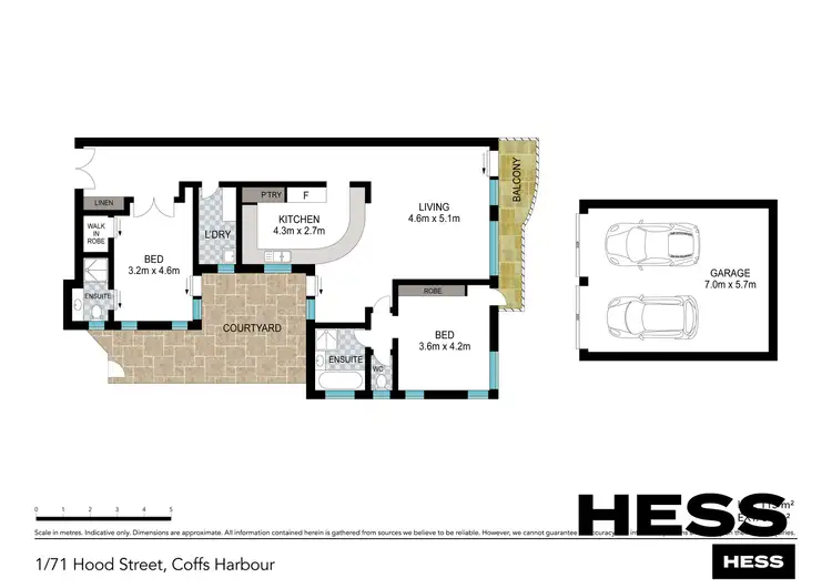 Floorplan of Homely apartment listing, 1/71 Hood, Coffs Harbour Jetty NSW 2450