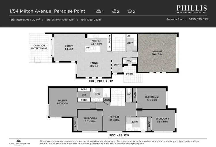 Floorplan of Homely semi-detached listing, 1/54 Milton Avenue, Paradise Point QLD 4216