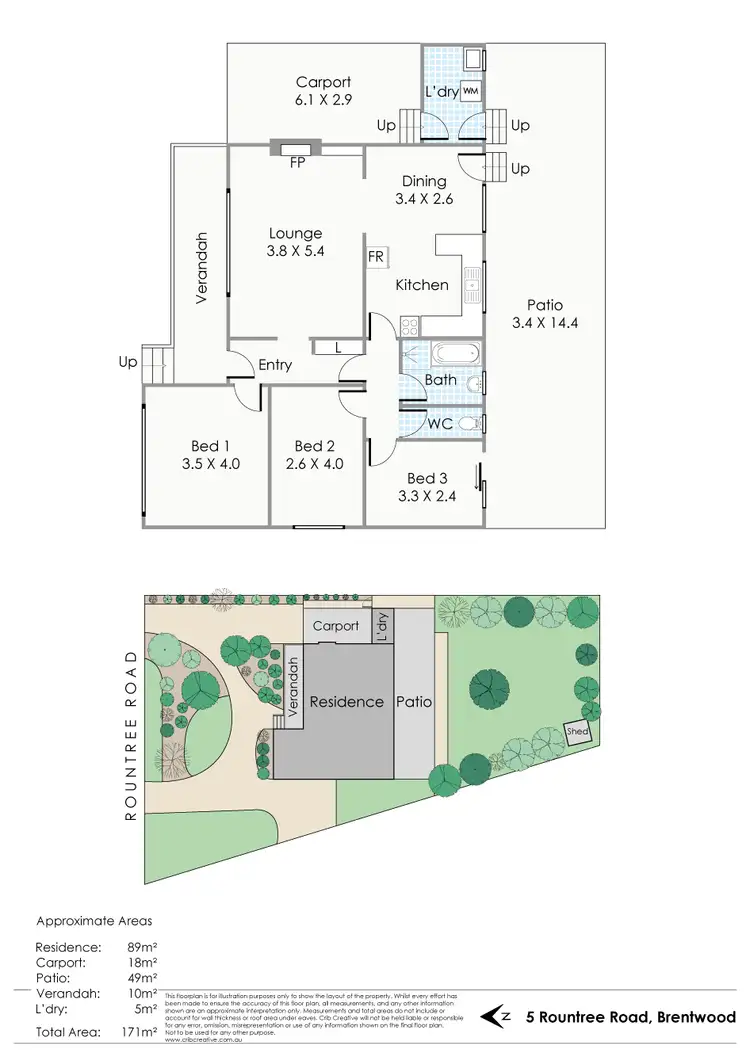 Floorplan of Homely house listing, 5 Rountree Road, Brentwood WA 6153