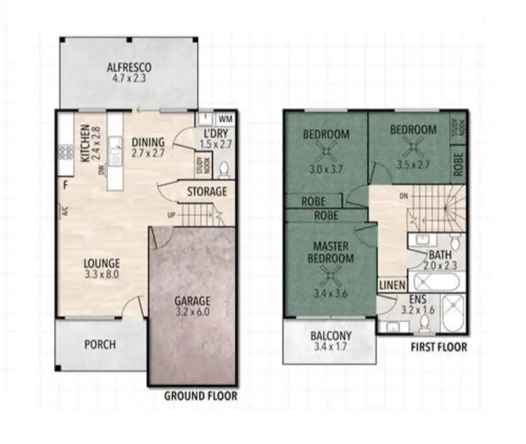 Floorplan of Homely townhouse listing, 146/1 Bass Court, North Lakes QLD 4509