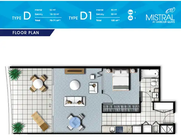 Floorplan of Homely apartment listing, 111/2 East Quay Drive, Biggera Waters QLD 4216