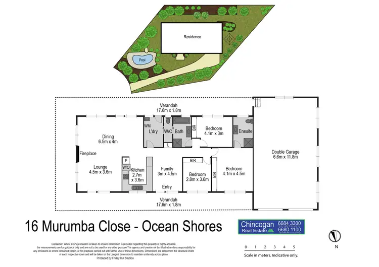 Floorplan of Homely house listing, 16 Murumba Close, Ocean Shores NSW 2483