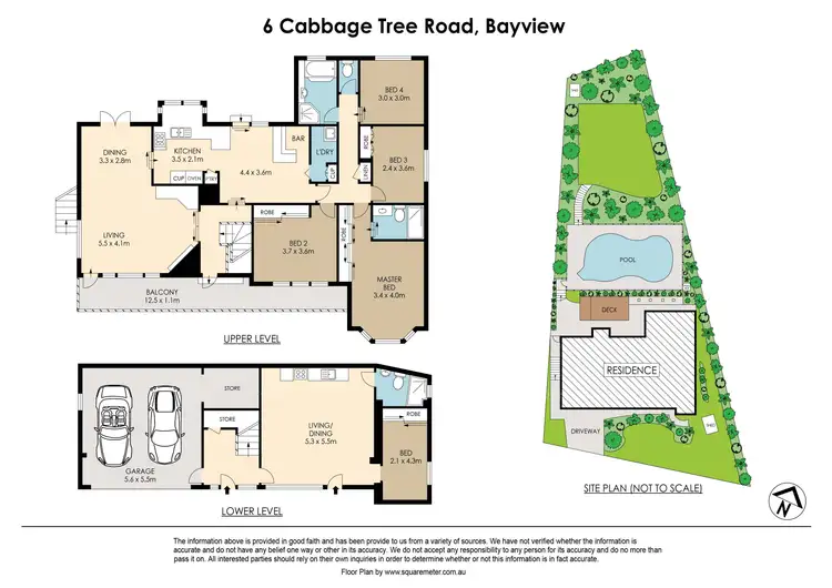 Floorplan of Homely house listing, 6 Cabbage Tree Road, Bayview NSW 2104
