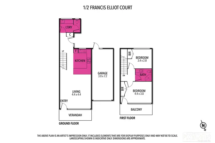 Floorplan of Homely unit listing, 1/2 FRANCIS ELLIOTT COURT, Bundalong VIC 3730