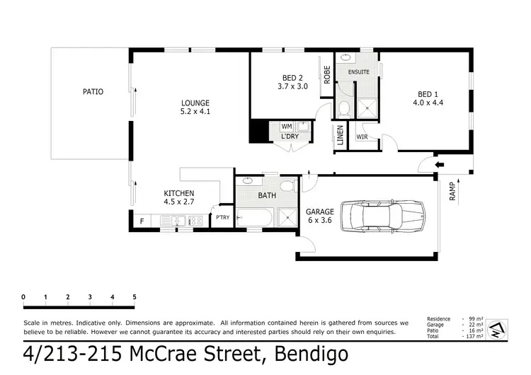 Floorplan of Homely townhouse listing, 4/213-215 McCrae Street, Bendigo VIC 3550
