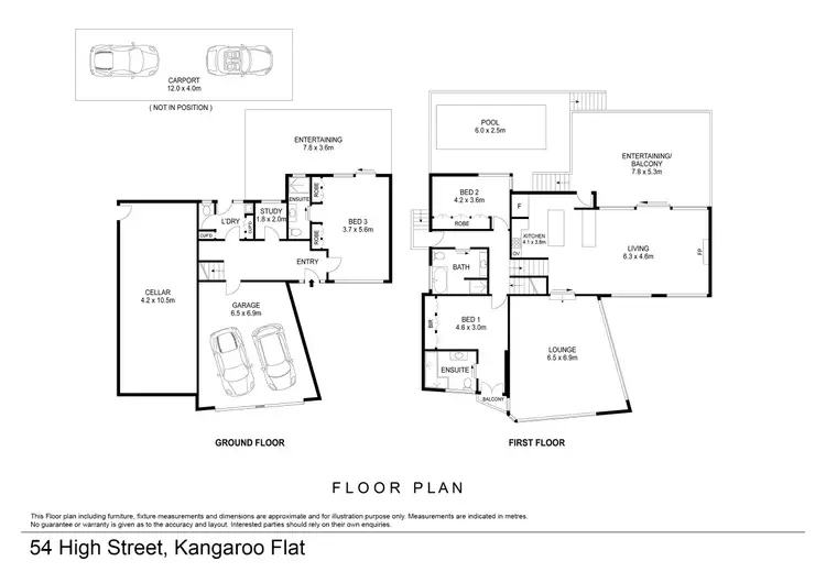Floorplan of Homely house listing, 54 High Street, Kangaroo Flat VIC 3555