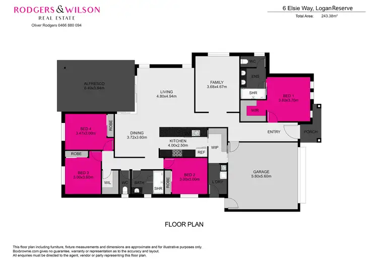 Floorplan of Homely house listing, 6 Elsie Way, Logan Reserve QLD 4133