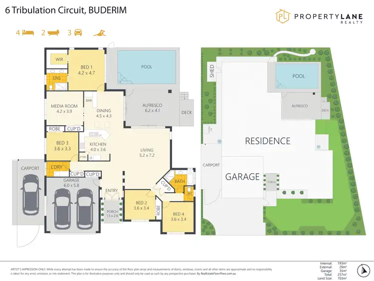 Floorplan of Homely house listing, 6 Tribulation Circuit, Buderim QLD 4556