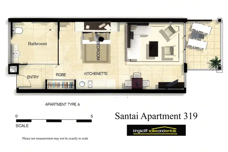 Floorplan of Homely studio listing, Lot 93 Unit 319/9-13 Dianella Drive, Casuarina NSW 2487