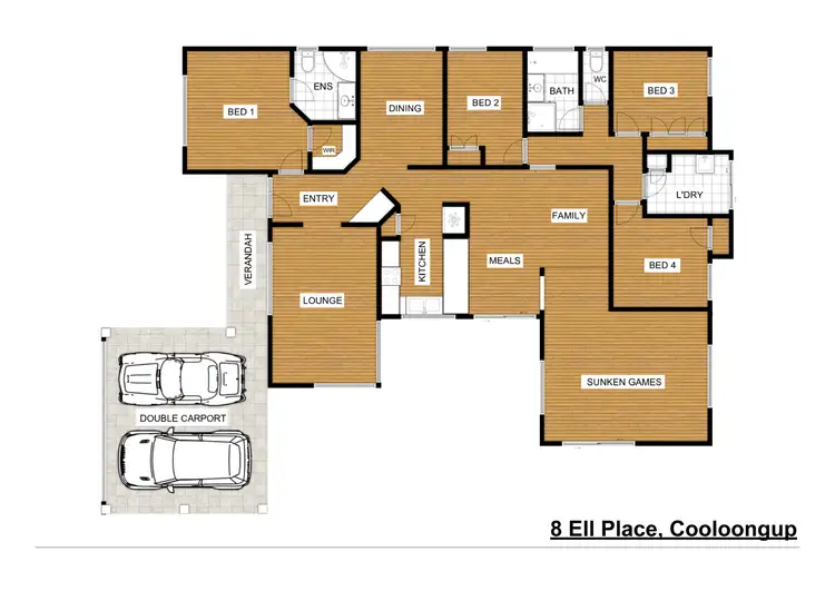 Floorplan of Homely house listing, 8 Ell Place, Cooloongup WA 6168