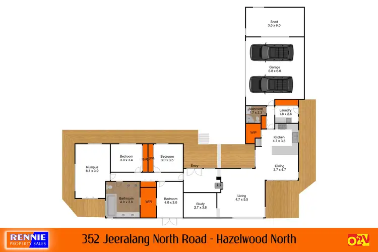 Floorplan of Homely rural property listing, 352 Jeeralang North Road, Hazelwood North VIC 3840