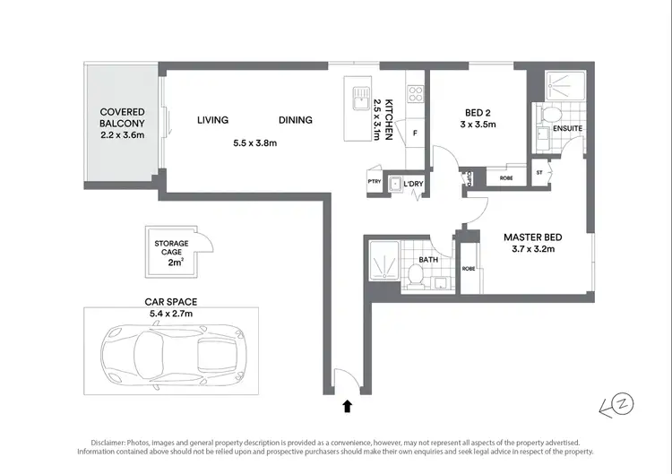 Floorplan of Homely apartment listing, 3218/65 Tumbalong Boulevard, Haymarket NSW 2000
