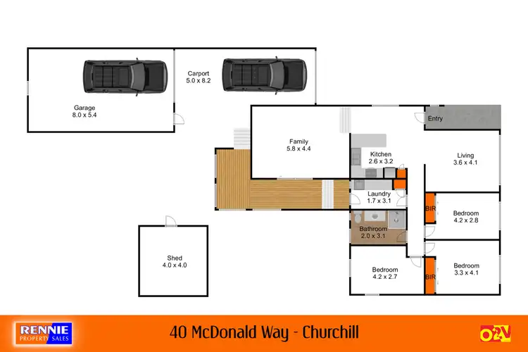Floorplan of Homely house listing, 40 McDonald Way, Churchill VIC 3842