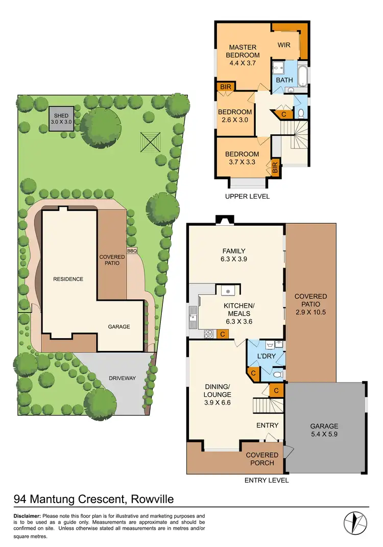 Floorplan of Homely house listing, 94 Mantung Crescent, Rowville VIC 3178