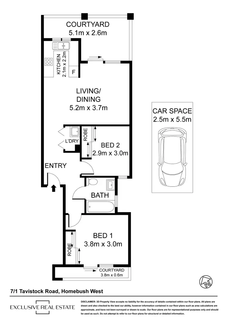 Floorplan of Homely unit listing, 7/1-3 Tavistock Road, Homebush West NSW 2140