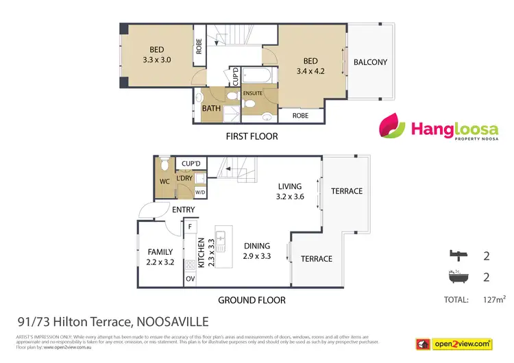 Floorplan of Homely townhouse listing, 91/73 Hilton Terrace, Noosaville QLD 4566