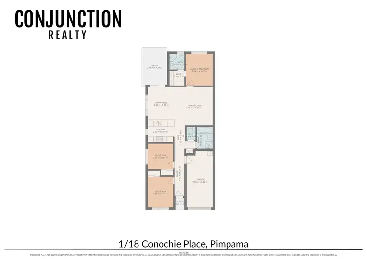 Floorplan of Homely semi-detached listing, 2/18 Conochie Place, Pimpama QLD 4209