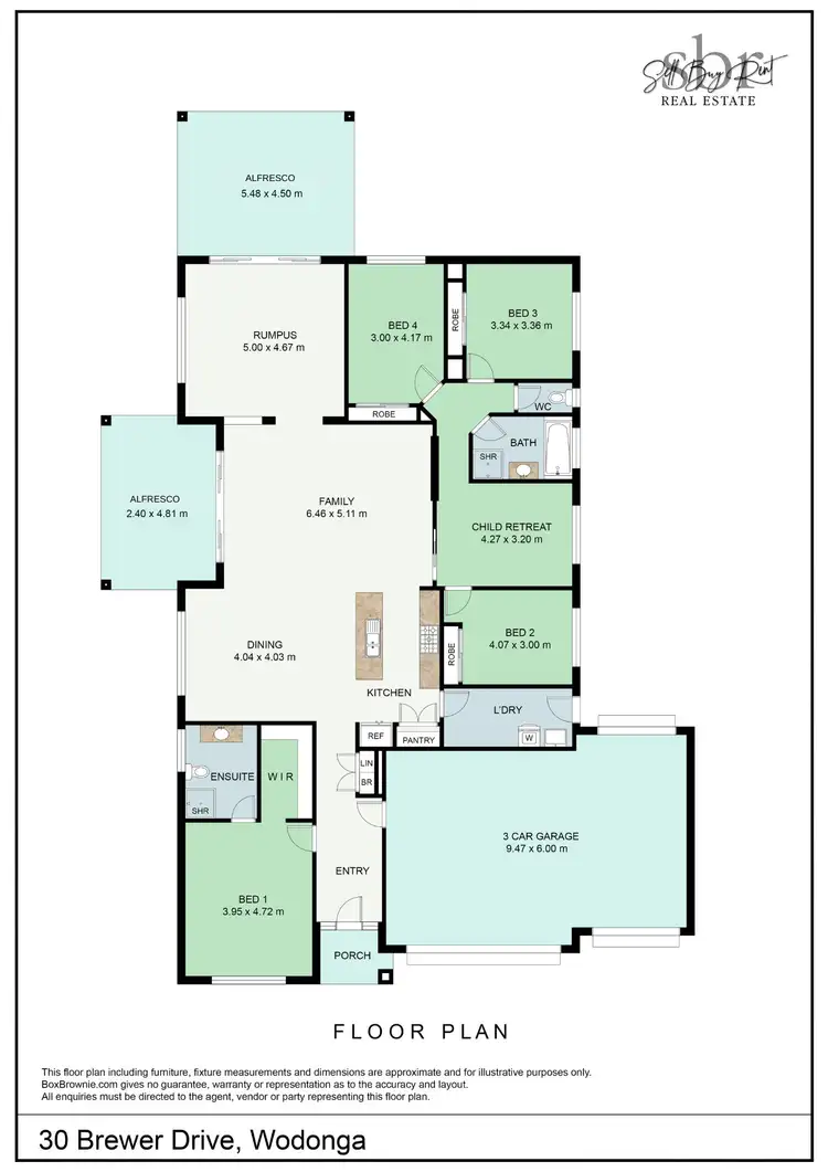 Floorplan of Homely house listing, 30 BREWER DRIVE, Wodonga VIC 3690