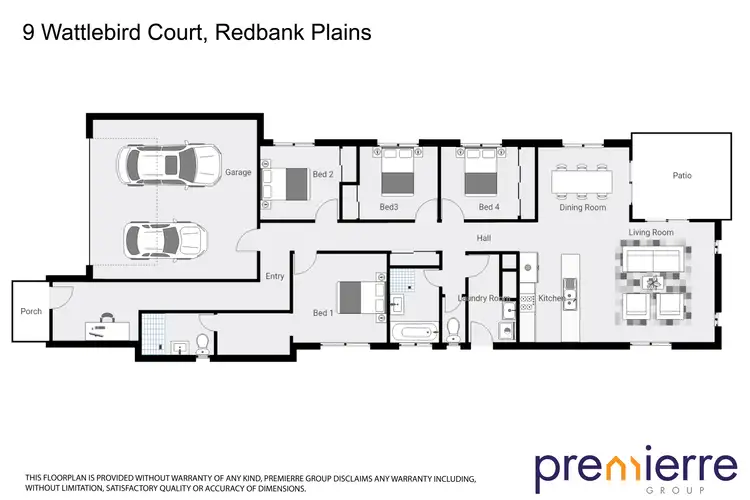 Floorplan of Homely house listing, 9 Wattlebird Court, Redbank Plains QLD 4301