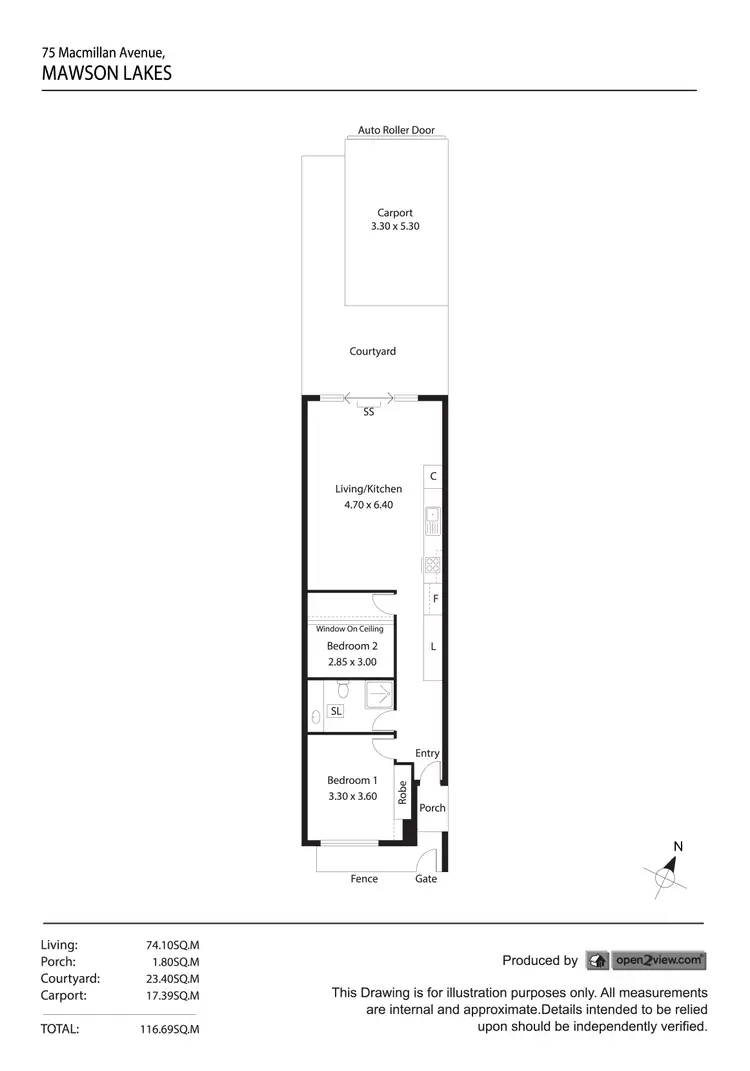Floorplan of Homely townhouse listing, 75 MACMILLAN AVENUE, Mawson Lakes SA 5095