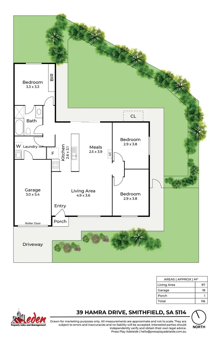 Floorplan of Homely house listing, 39 Hamra Drive, Smithfield SA 5114