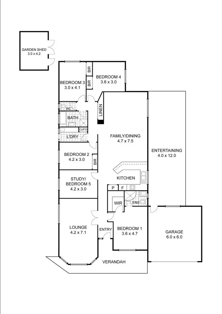 Floorplan of Homely house listing, 18 Bourke Drive, Strathdale VIC 3550