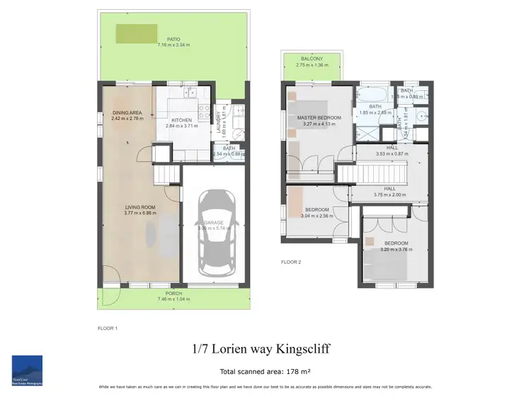 Floorplan of Homely townhouse listing, 1/7 Lorien Way, Kingscliff NSW 2487