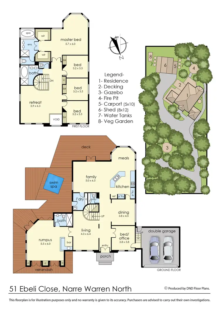 Floorplan of Homely house listing, 51 Ebeli Close, Narre Warren North VIC 3804