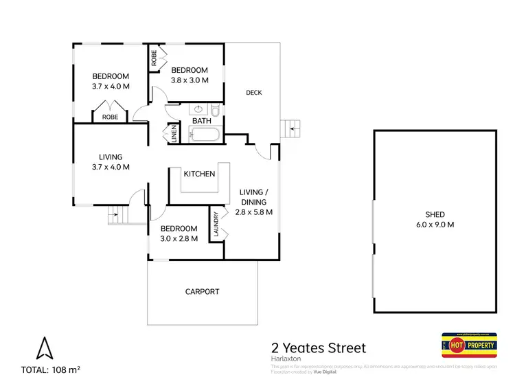 Floorplan of Homely house listing, 2 Yeates Street, Harlaxton QLD 4350