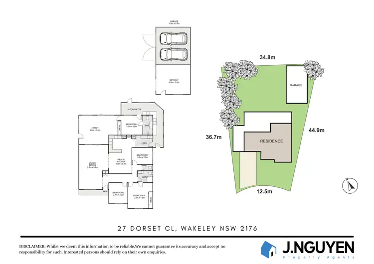 Floorplan of Homely house listing, 27 Dorset Close, Wakeley NSW 2176