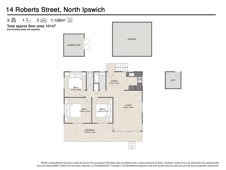 Floorplan of Homely house listing, 14 Roberts Street, North Ipswich QLD 4305