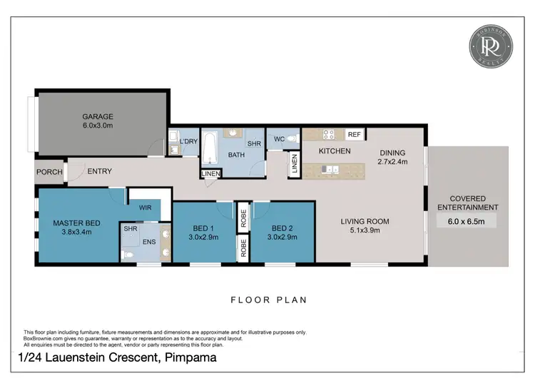 Floorplan of Homely semi-detached listing, 1/24 Lauenstein Crescent, Pimpama QLD 4209