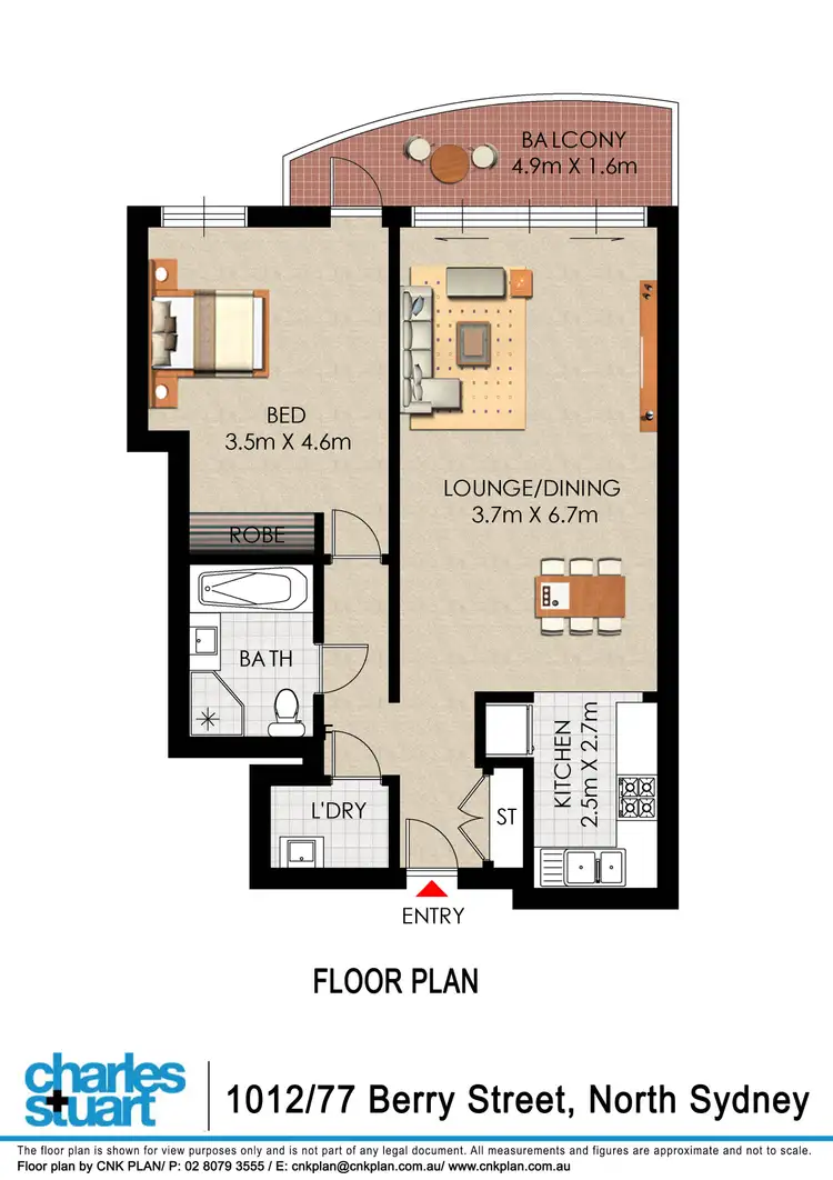 Floorplan of Homely apartment listing, 1012/79-81 Berry Street, North Sydney NSW 2060