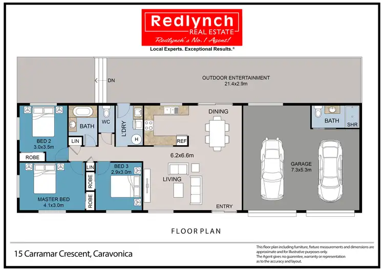 Floorplan of Homely house listing, 15 Carramar Crescent, Caravonica QLD 4878