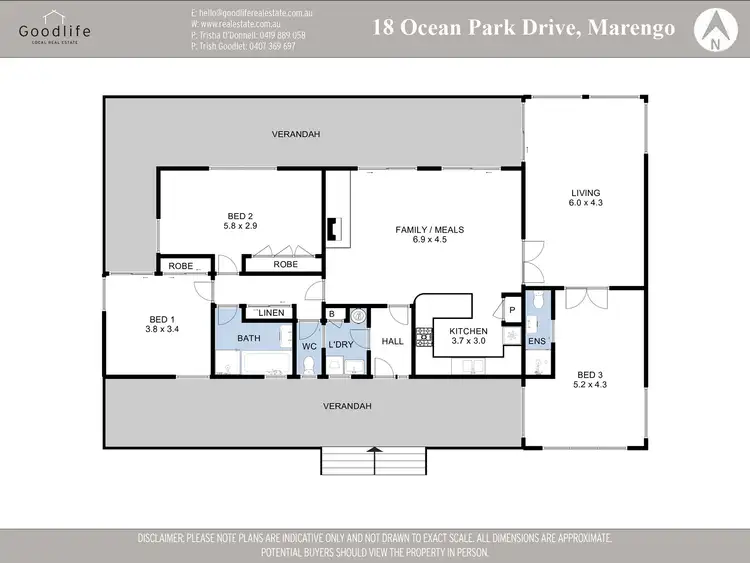 Floorplan of Homely house listing, 18 Ocean Park Drive, Marengo VIC 3233