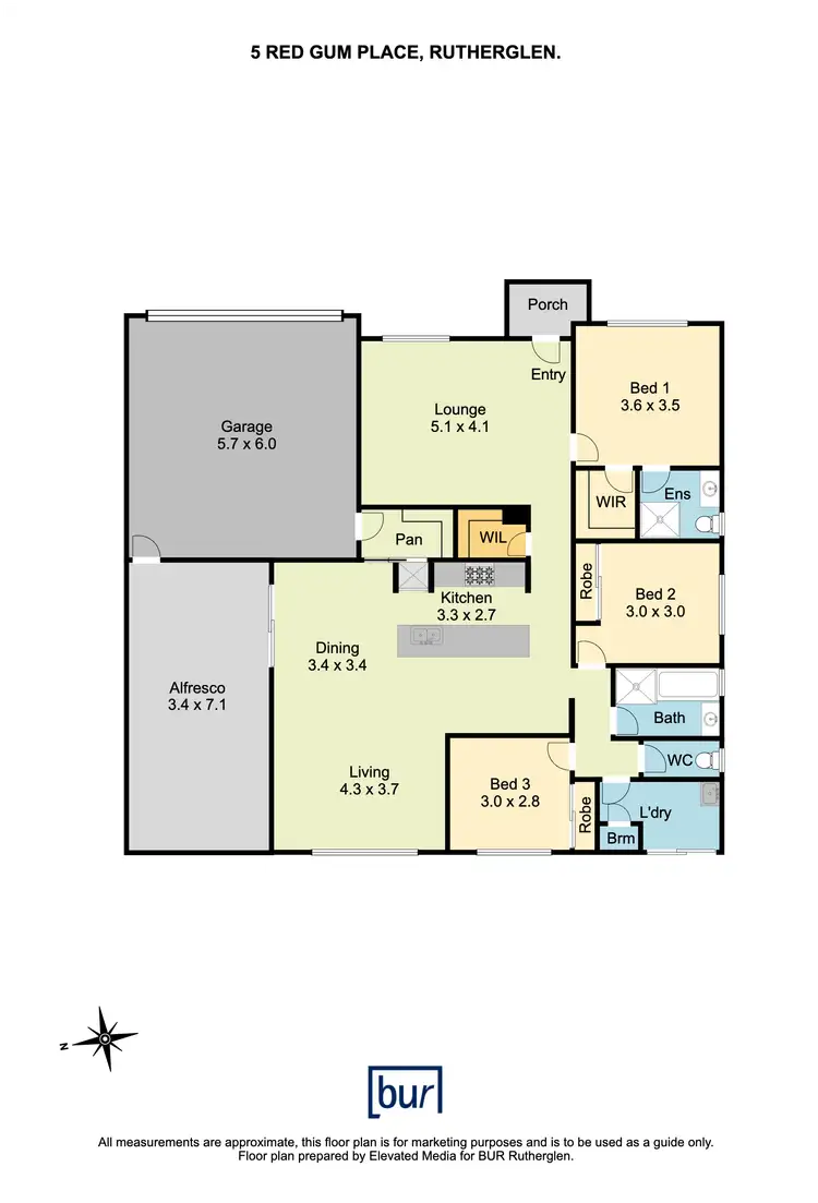 Floorplan of Homely house listing, 5 Red Gum Place, Rutherglen VIC 3685