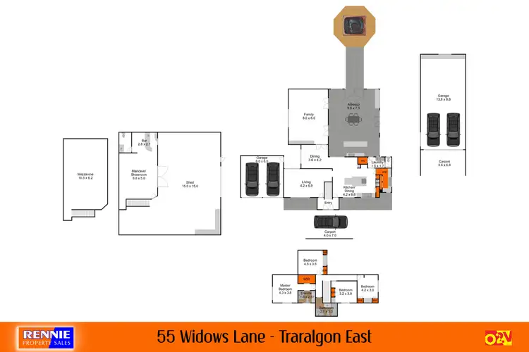 Floorplan of Homely rural property listing, 55 Widows Lane, Traralgon East VIC 3844