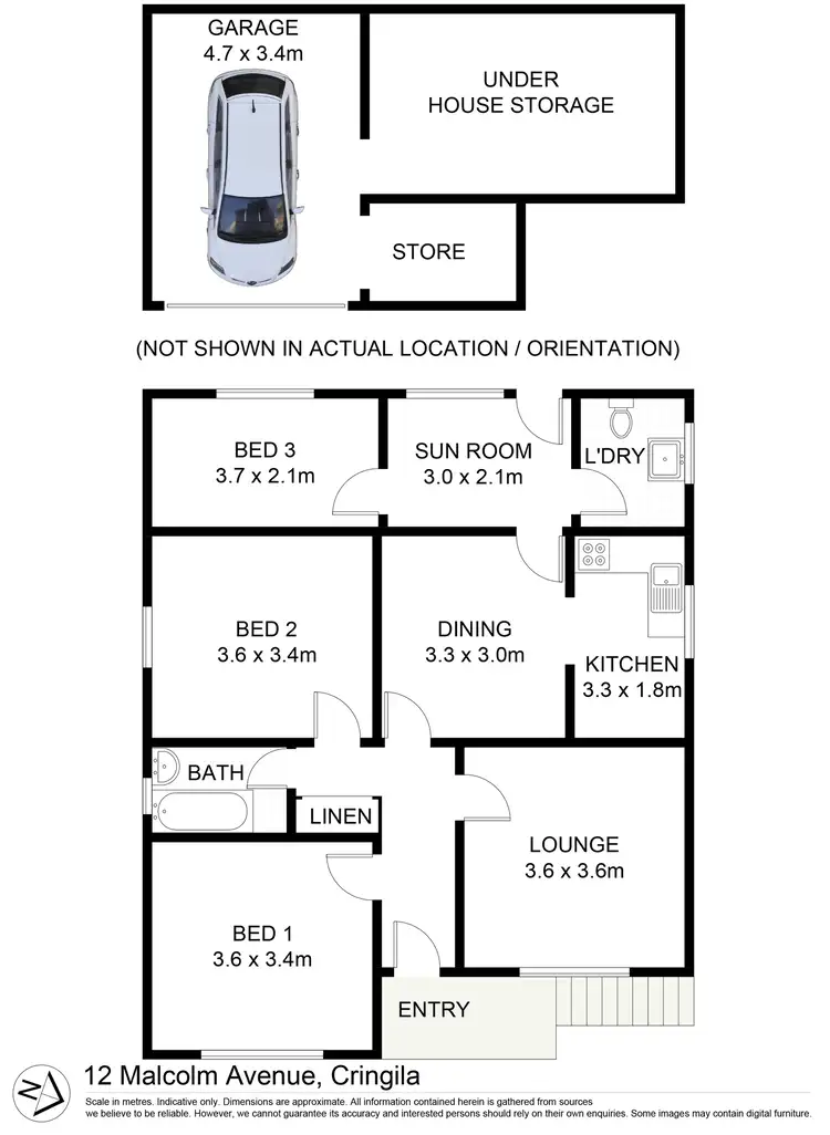 Floorplan of Homely house listing, 12 Malcolm Avenue, Cringila NSW 2502