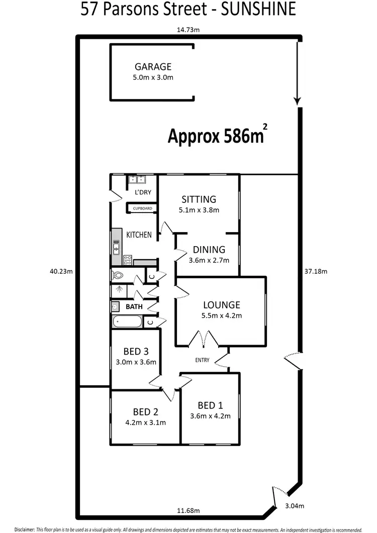 Floorplan of Homely house listing, 57 Parsons Street, Sunshine VIC 3020