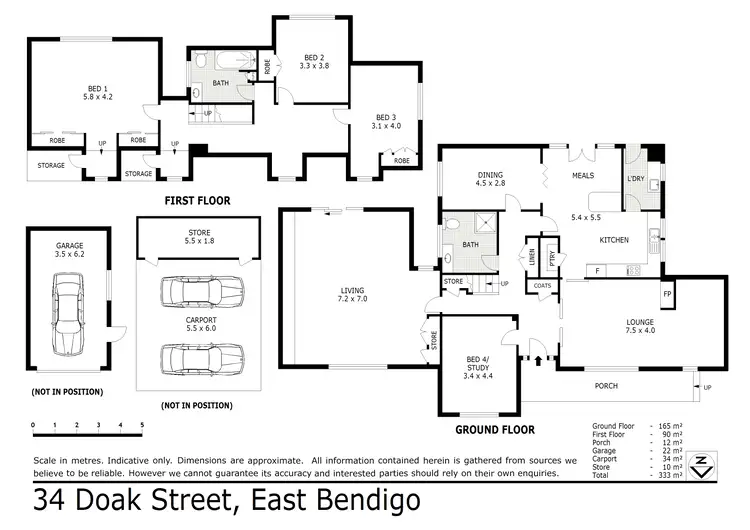Floorplan of Homely house listing, 34 Doak Street, East Bendigo VIC 3550