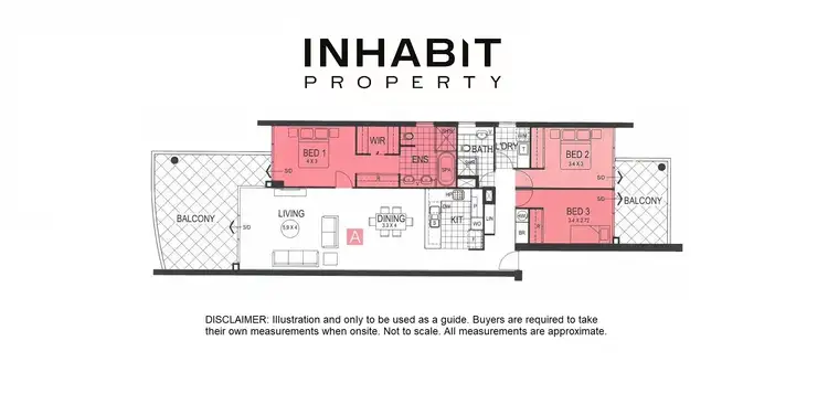 Floorplan of Homely apartment listing, 45/100 Terrace Road, East Perth WA 6004