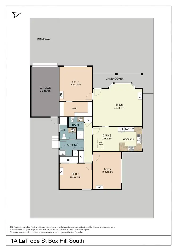 Floorplan of Homely unit listing, 1A Latrobe Street, Box Hill South VIC 3128