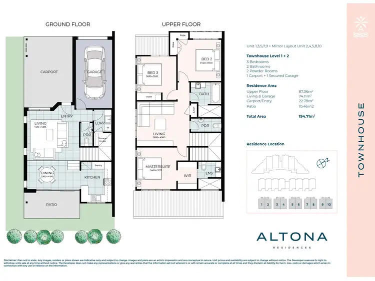 Floorplan of Homely townhouse listing, 2/1 Ridgeview Drive, Peregian Springs QLD 4573