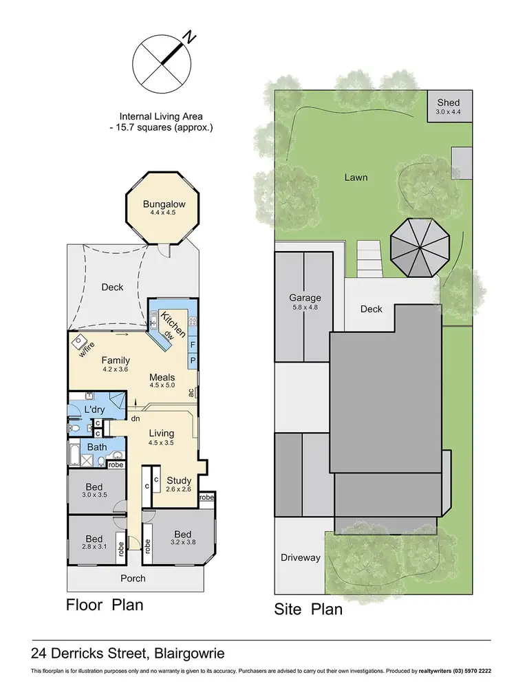 Floorplan of Homely house listing, 24 Derrick Street, Blairgowrie VIC 3942
