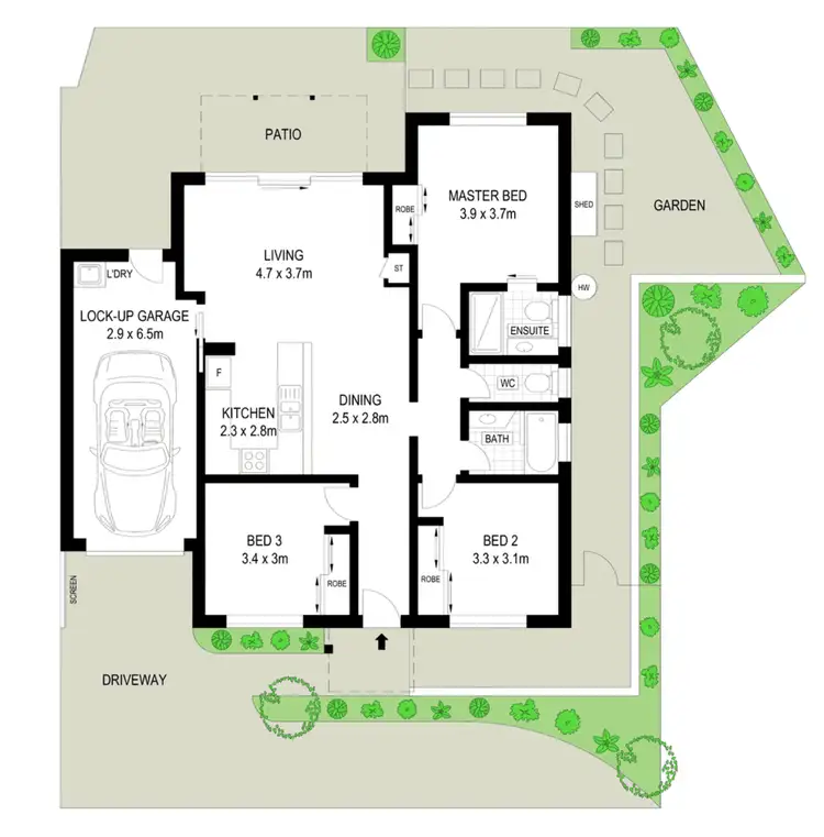 Floorplan of Homely semi-detached listing, 3/5 ADVANCE PLACE, Sunrise Beach QLD 4567