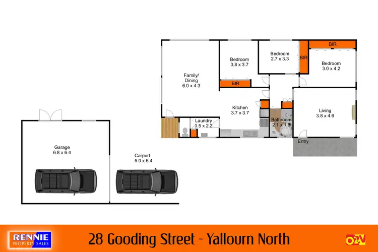 Floorplan of Homely house listing, 28 Gooding Street, Yallourn North VIC 3825